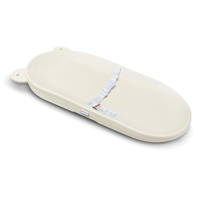 FLEUFAB Baby Changing Pad, EVA Waterproof Non-Slip Changing Table Pad with Adjustable Strap for Dresser Changing Table Nursery, Portable Diaper Changing Pad, Oat - Image 1